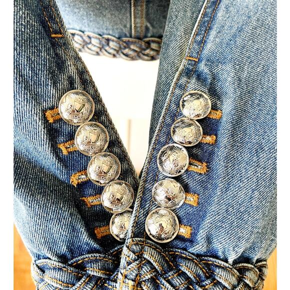 NWT Veronica Beard Arrowe Denim Jacket Collarless Blazer Jeans Size 8 - Picture 6 of 12